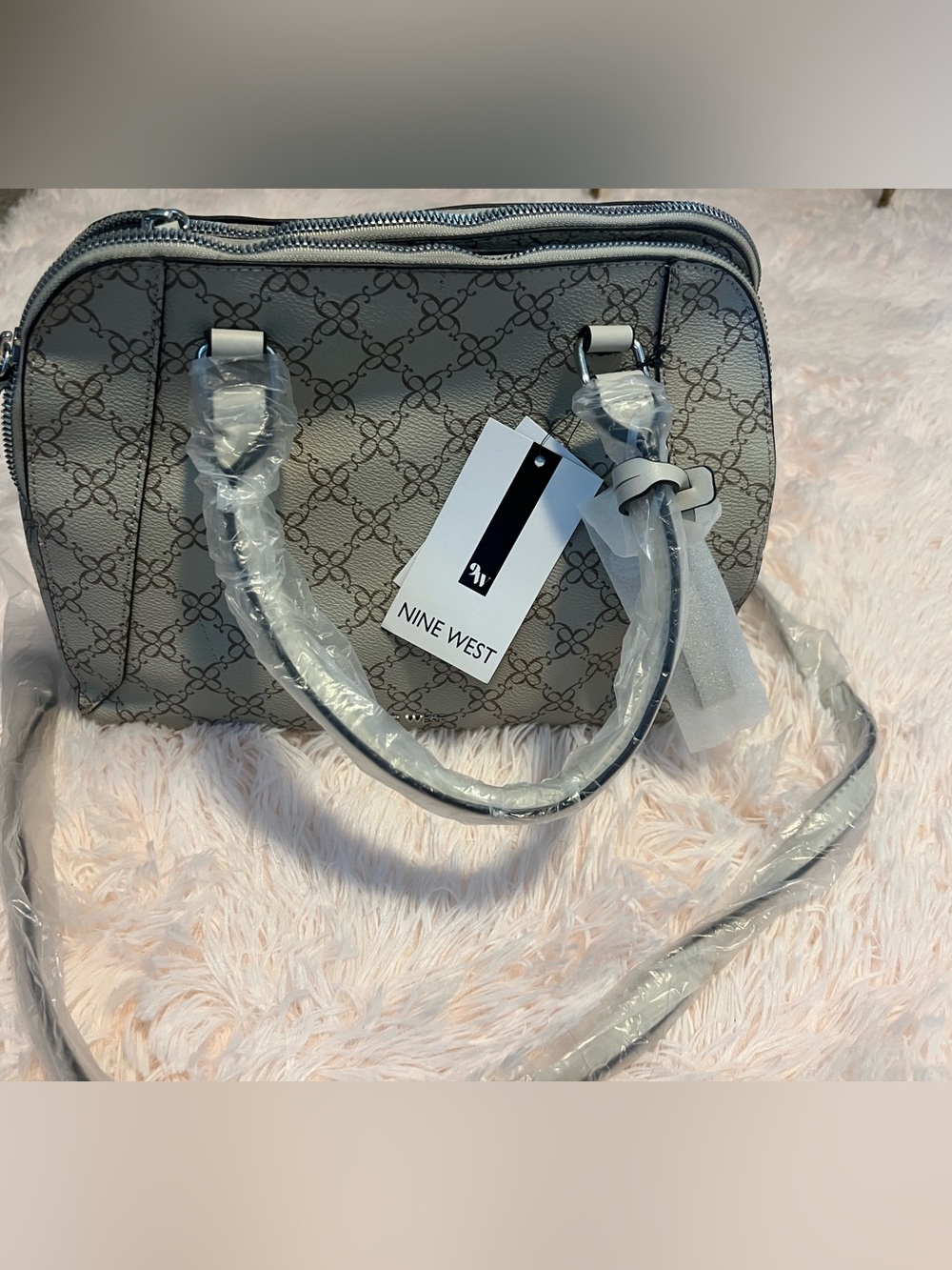 Nine West Dannin Mushroom Logo Handbag Purse